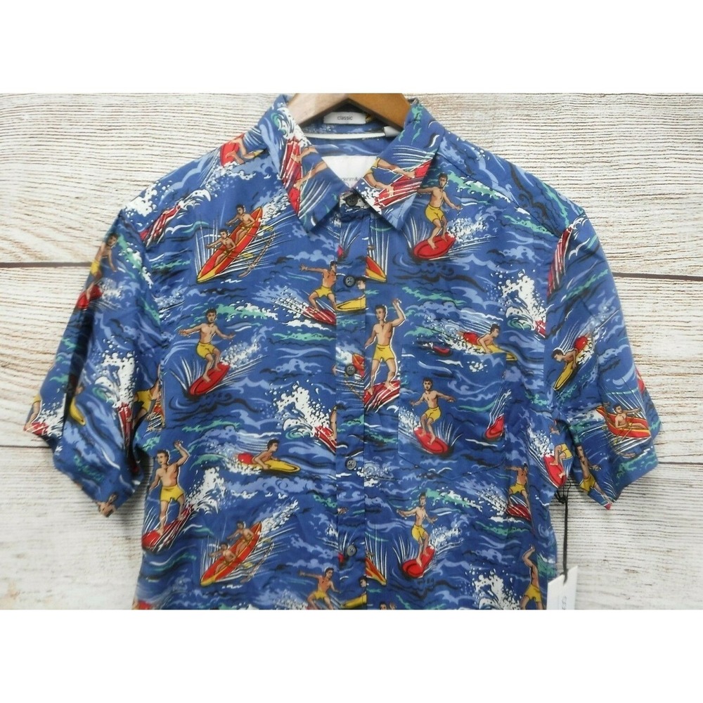 Shirt Paper Denim & Cloth Mens Medium Surfer Classic Fit Button Down Shirt New